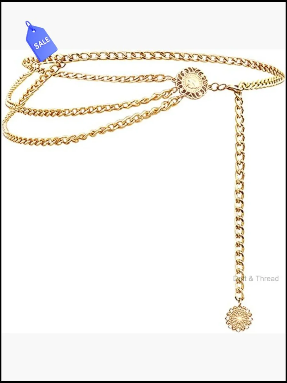 Multilayer Metal Waist Chain Belt - Adjustable Fashion Belts for Women